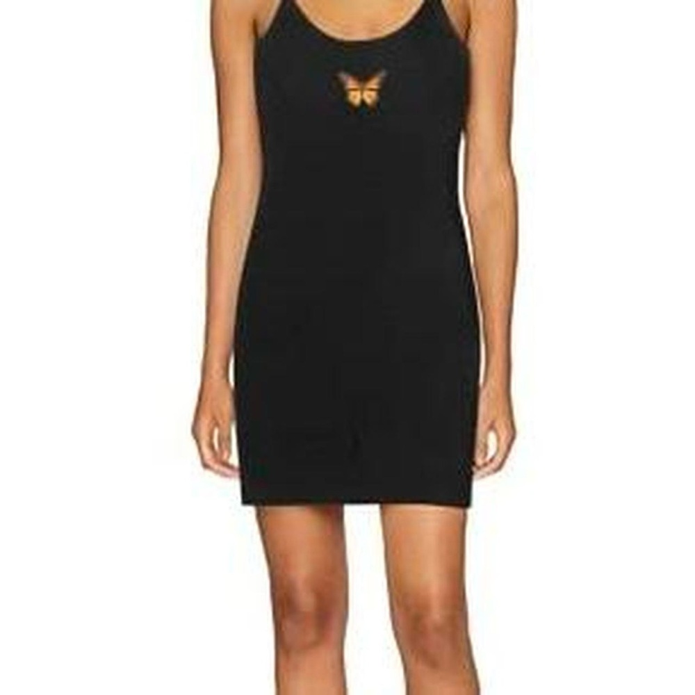 Y2k Mini Black Butterfly Dress